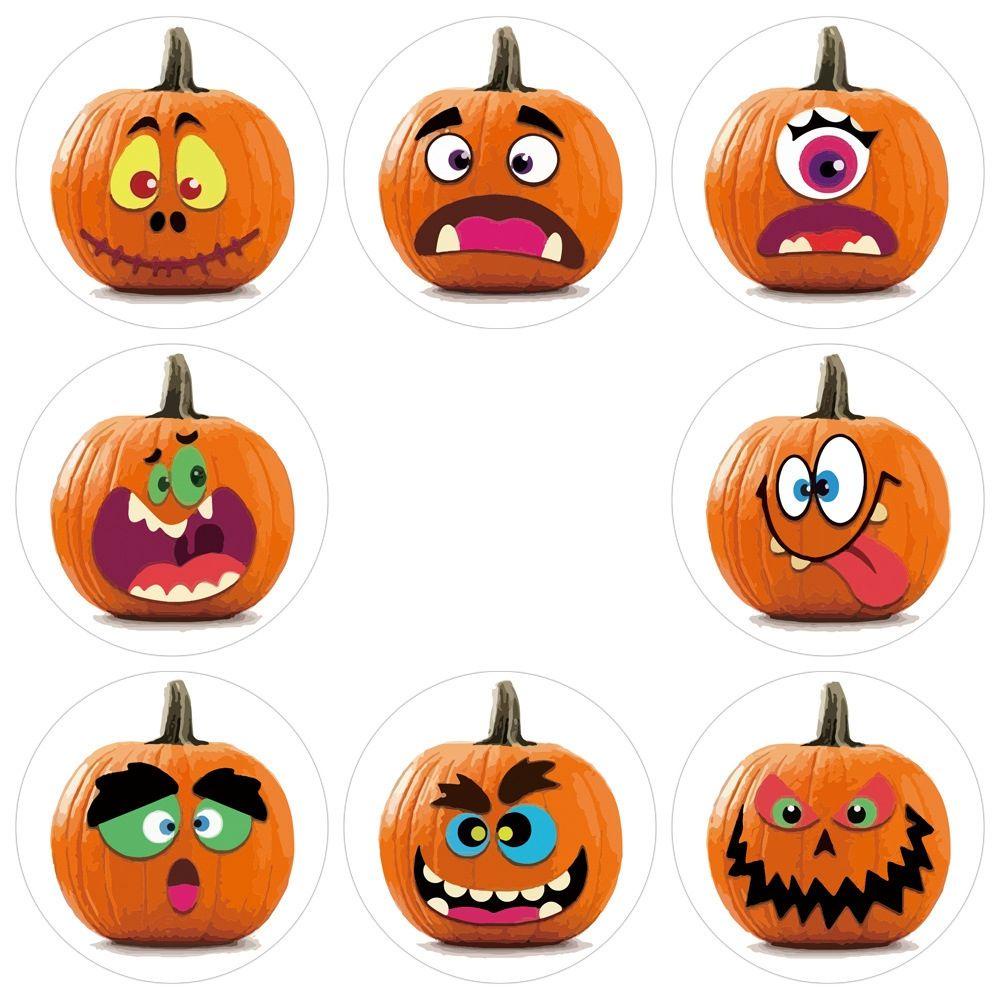 Sticker Dán Trang Trí Tiệc Hình Bí Ngô Mặt Cười Dễ Thương DIY
