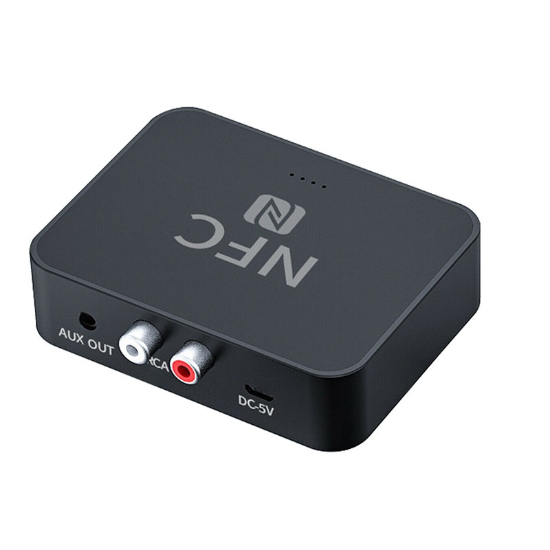 High Quality Bluetooth 5.0 Receiver USB Wireless Aux NFC 2 RCA Audio Adapter