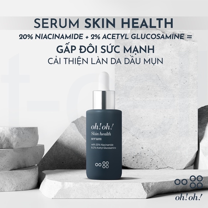 Tinh chất dưỡng sáng da se khít lỗ chân lông 30ml Niacinamide 20% Oh!Oh! Skin health