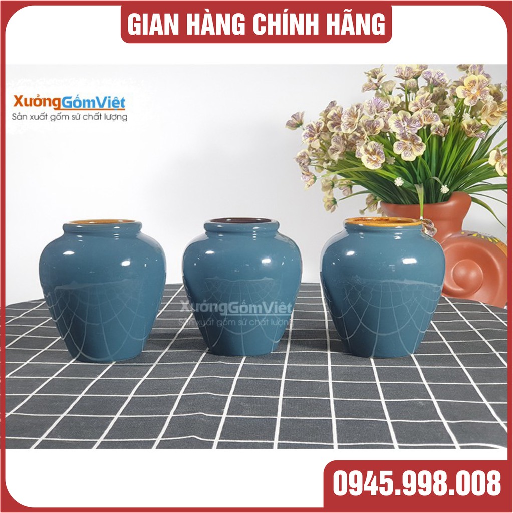 [SALE GIÁ GỐC] Lu trà sữa,lu sinh tố NHIỀU MÀU bằng gốm Bát Tràng cao cấp ,dung tích 400ml  - XƯỞNG GỐM VIỆT