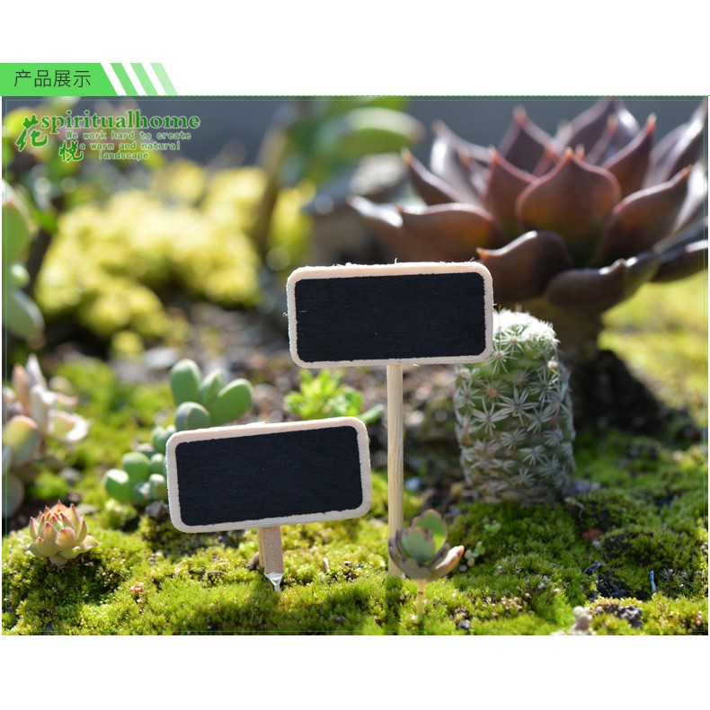 COMBO 5 Cái Bảng Đen Làm Phụ Kiện Tiểu Cảnh Trang Trí Chậu Cây Mini, Terrarium