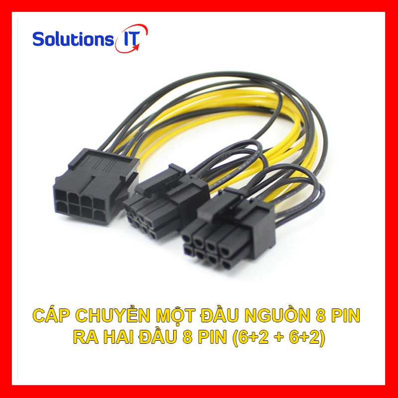 [Mã ELORDER5 giảm 10k đơn 20k] Cáp chuyển nguồn một đầu 8 pin ra hai đầu 8 pin