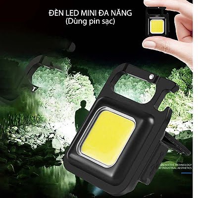 Đèn Led Mini Loại 1 Siêu Sáng Có Nam Châm - Sạc USB-C - Móc Chìa Khóa - Bật Nấp Bia | Sp Hot 2022