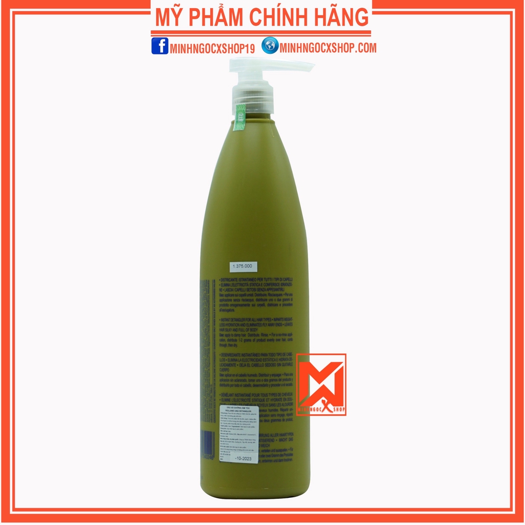 ROLLAND DẦU XẢ DƯỠNG ẨM ROLLAND UNA DETANGLER 1000ML CHÍNH HÃNG