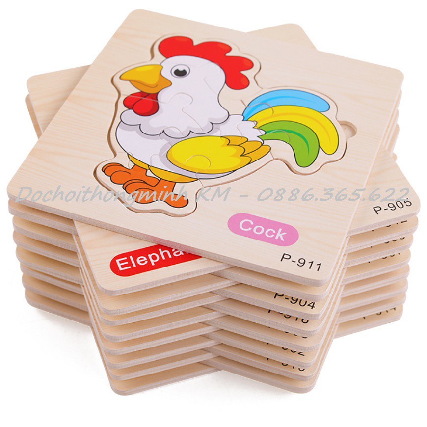 Ghép hình Puzzle bảng đơn giản cho bé tập ghép