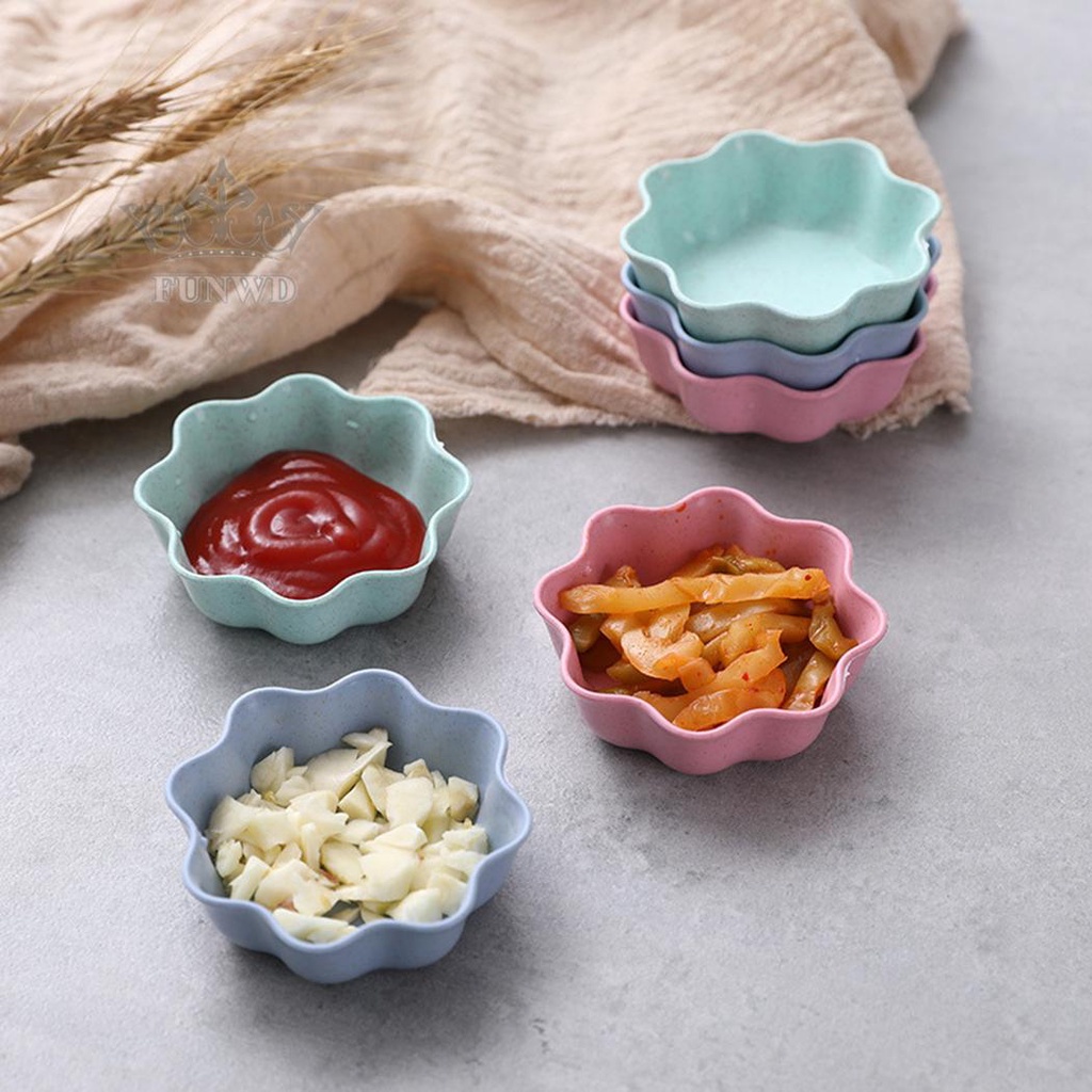 [Funny-]Dish Condiment Dipping Kitchen Lovely Sauce Small Sushi Wheat Straw Bowls