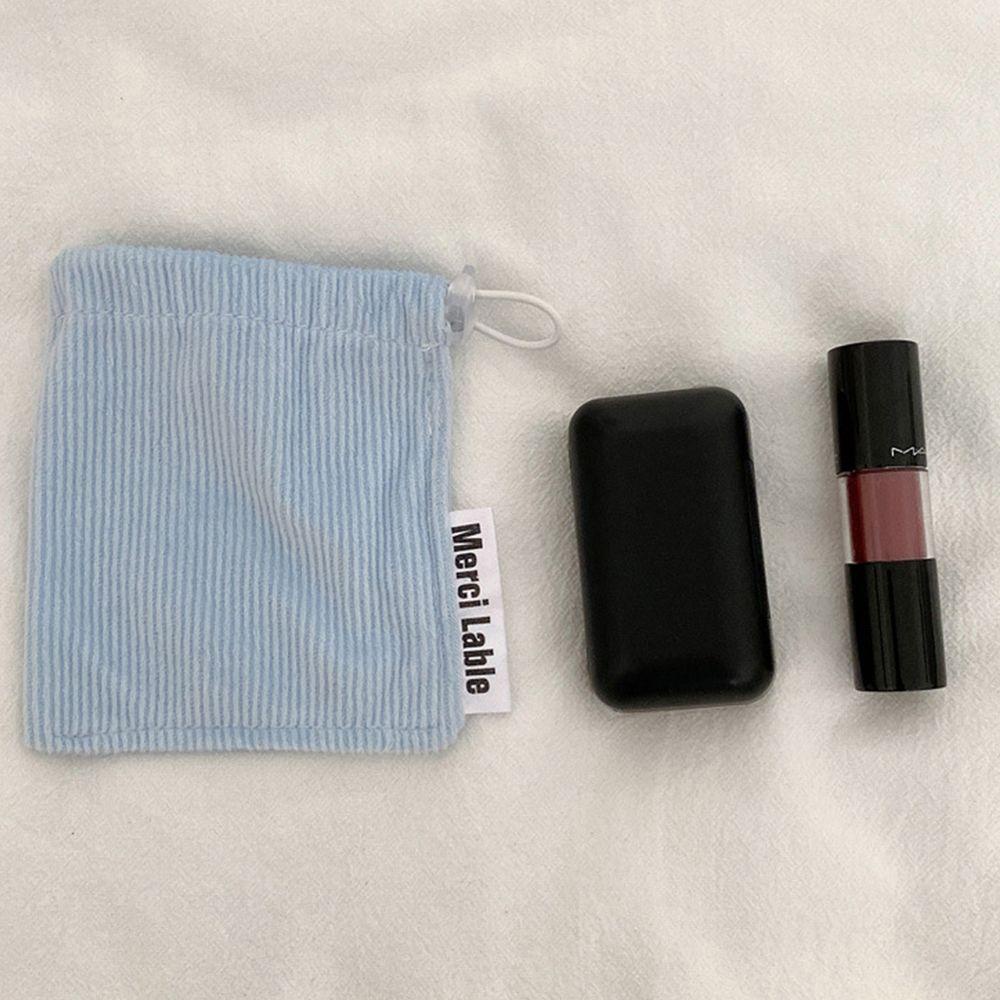 QQMALL Túi Đựng Son Môi Màu Trơn Bằng Nhung Thời Trang Tiện Dụng Khi Đi Du Lịch Ốp