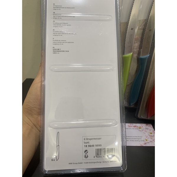 🇩🇪 SET 6 DAO RĂNG CƯA WMF Vespermesser 1896489990- SẮC NGỌT TIỆN DỤNG từ Đức🇩🇪