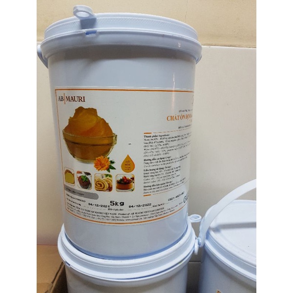 Chất ổn định làm bánh Mauri   xô 5kg  vàng - trắng