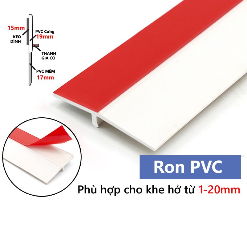 Thanh Ron Cửa 1 Mét PVC, Dán Chân Cửa, Miếng Chặn Cửa Chống Gió Lùa Cách Âm Giữ Nhiệt Điều Hòa
