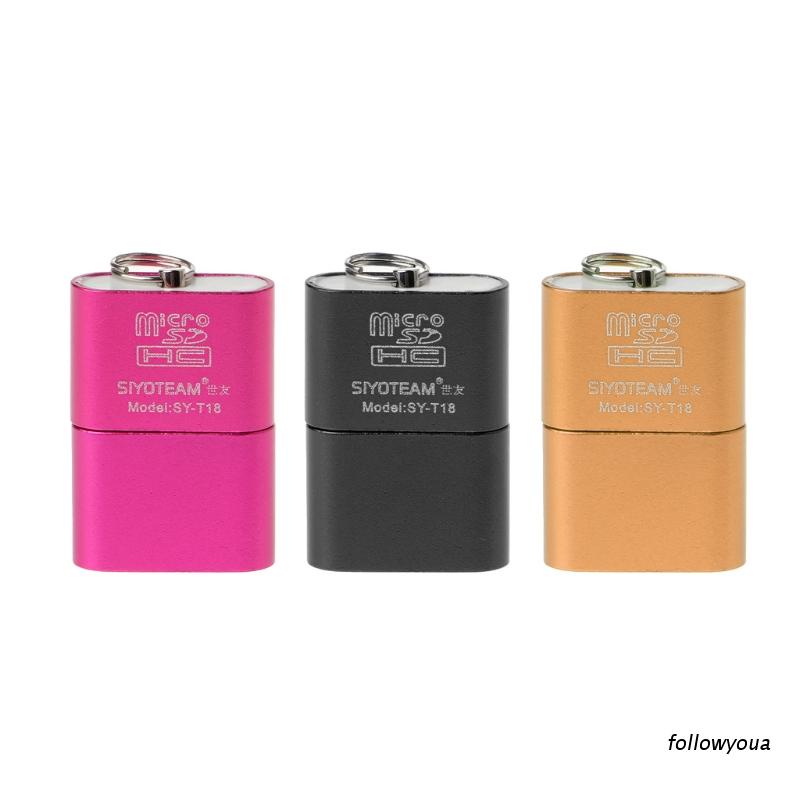 Đầu đọc thẻ nhớ USB 2.0 A Micro SD TF bằng hợp kim nhôm nhỏ gọn