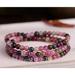Vòng tay đá tourmaline quấn 3 đẹp kiểm định
