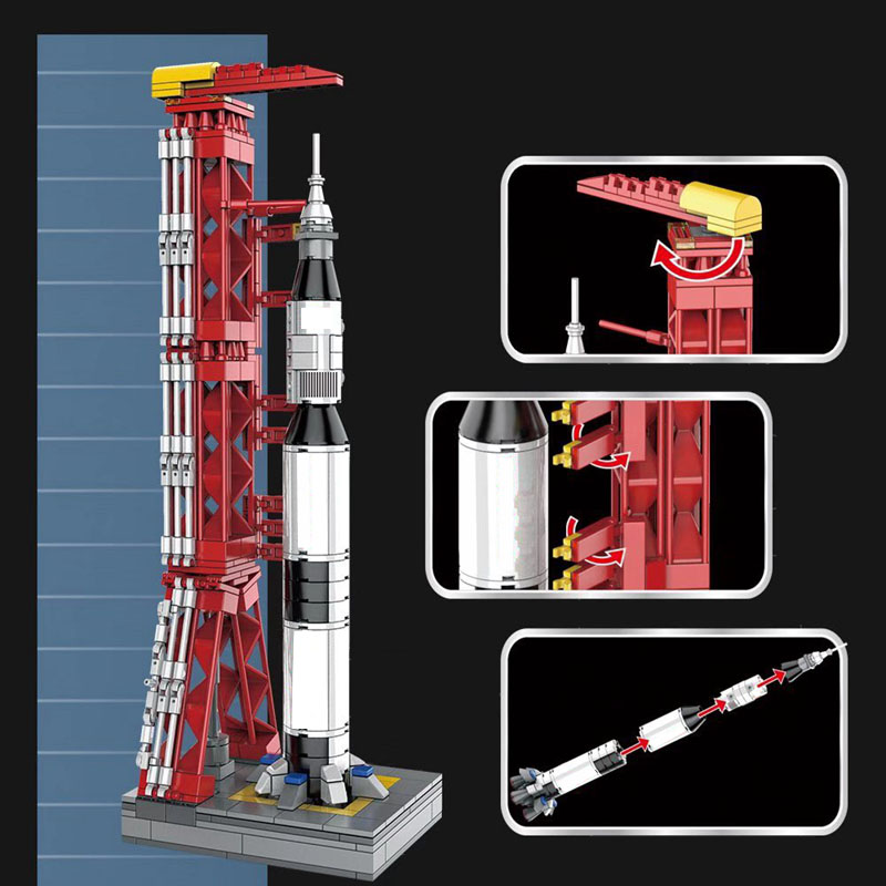 Mô hình lắp ráp lego hình tên lửa sáng tạo cho trẻ em gồm 425 mảnh