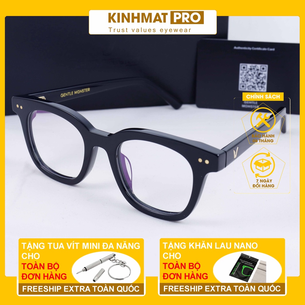 Gọng kính V fullbox cao cấp lõi thép bản lề vàng 7 chấu Kính mắt Pro