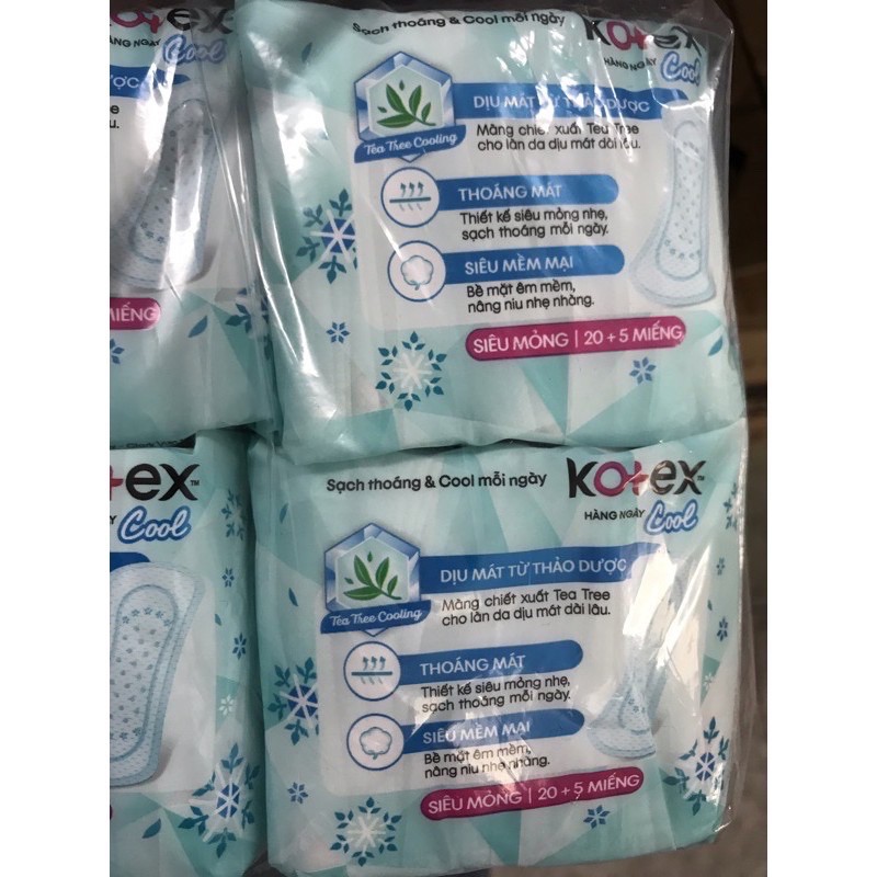 Kotex Hằng ngày mát lạnh(cool) Mới