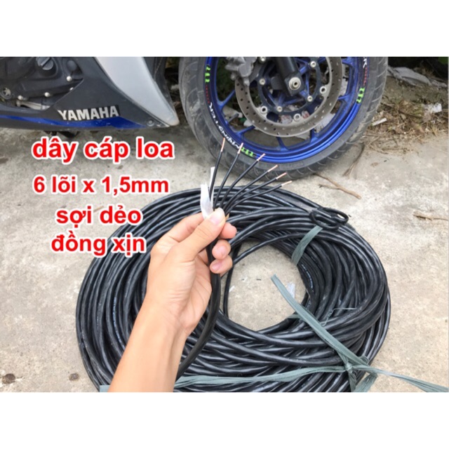 Dây cáp loa 6 lõi 1,5mm đồng mịn , vỏ dẻo giá 35k/ mét