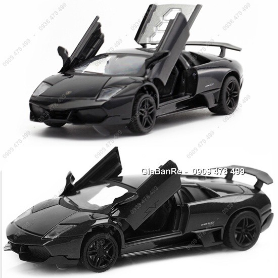 Xe Mô Hình Kim Loại Lambo Murcielago Tỉ Lệ 1:32 - Mz - Đen - 9755.3