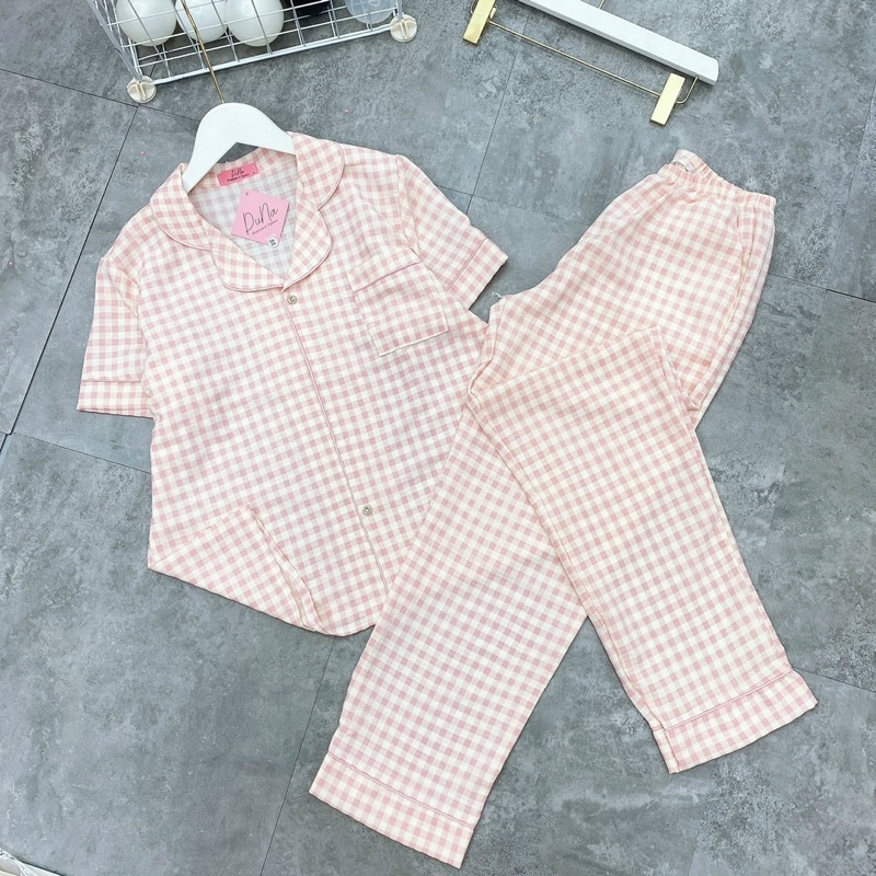 Bộ pijama hoạ tiết chất đũi xốp mặc nhà siêu hot đồ ngủ nữ xinh