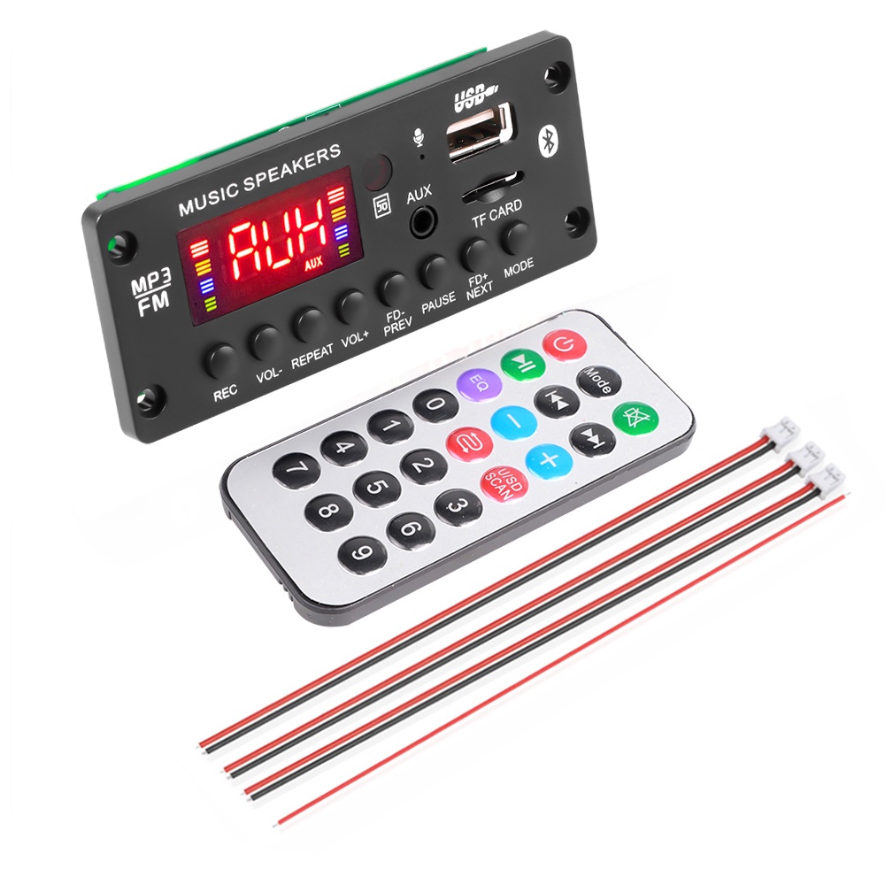 Bộ Khuếch Đại Âm Thanh Nổi 2*25W DC 7V 12V 15V Kết Nối Bluetooth MP3 AUX TF