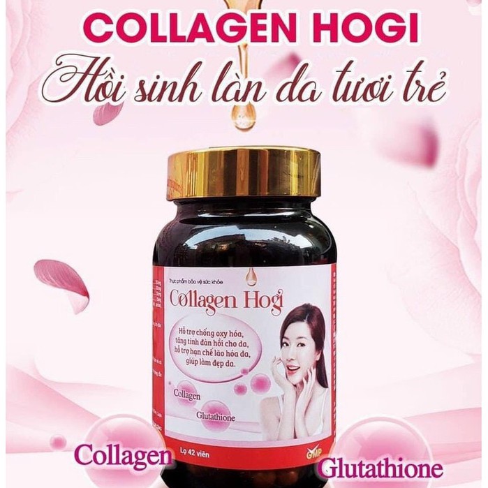 Viên uống Collagen Hogi làm đẹp da chống lão hóa, viên bổ sung collagen hộp 42 viên