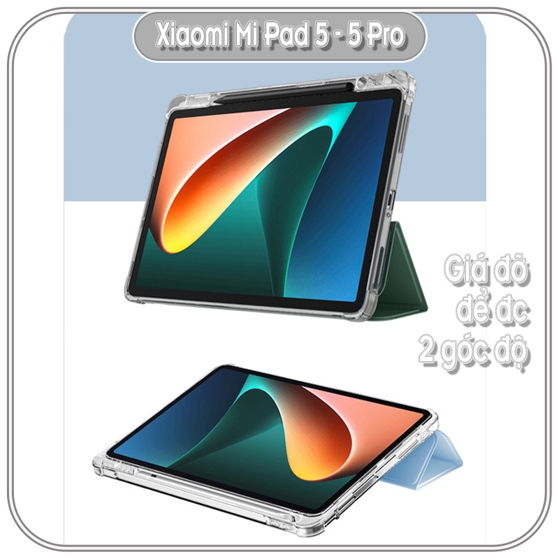 Bao da cho Xiaomi Mi Pad 5 - 5 Pro mặt lưng trong suốt, siêu mỏng