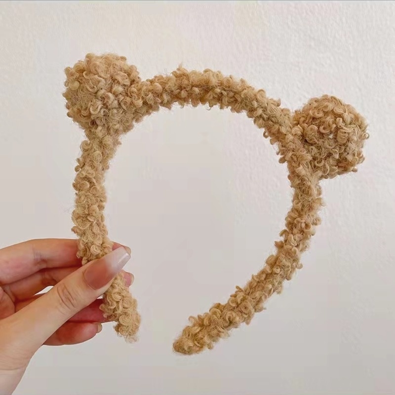 Băng đô hình gấu nhồi bông kiểu Hàn Quốc dễ thương