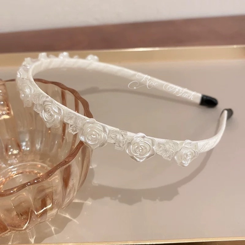 Bờm tóc hoa hồng phối đá thoi mã WH-865