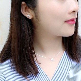 Bông tai hoa tuyết bạc