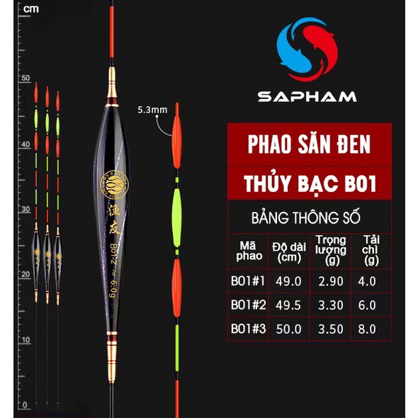 Phao săn đen thủy bạc B01