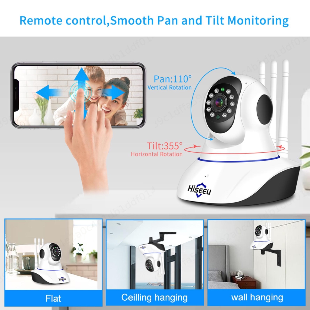 Camera An Ninh Không Dây Wifi 2 Chiều Hiseeu 1080p 720p