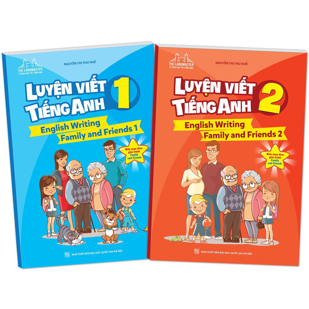 Sách - Combo Luyện viết tiếng Anh 1 và 2 (English Writing Family and Friends)