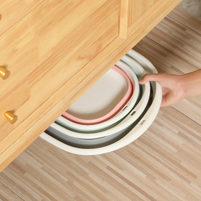 Chậu Rửa Mặt Bằng Nhựa Có Thể Gấp Gọn Đa Năng Dễ Dùng