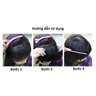 Tóc giả ❤️FREESHIP❤️ mái dầy chéo M17, mái tóc giả nữ, tóc giả mái cho nữ