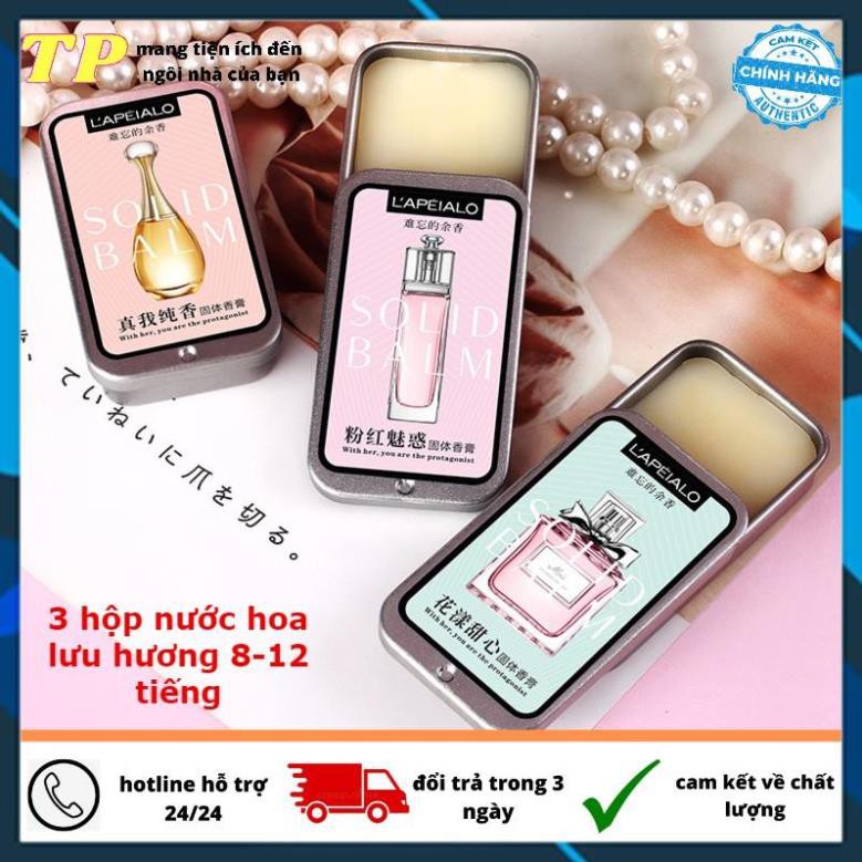 [Xả kho] bộ 3 nước hoa sáp LAPEIALO lưu hương từ 8-12 tiếng, 3 mùi hương khác nhau - nước hoa khô