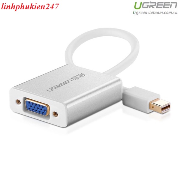 Cáp chuyển đổi Mini Displayport to VGA Ugreen 10458 cao cấp (Màu Trắng)
