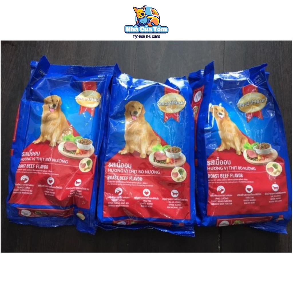 [1.5kg] Thức Ăn Hạt SmartHeart Adult Dành Cho Chó Trưởng Thành - Vị Thịt Bò Nướng