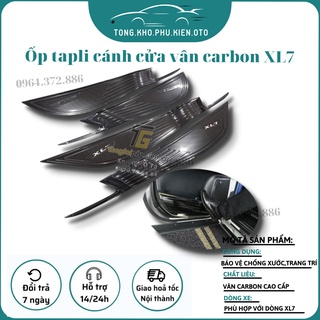 Ốp Tapli cánh cửa cacbon xe Suzuki XL7 2020-2021-2022-2023-2024 - Vân carbon cao cấp