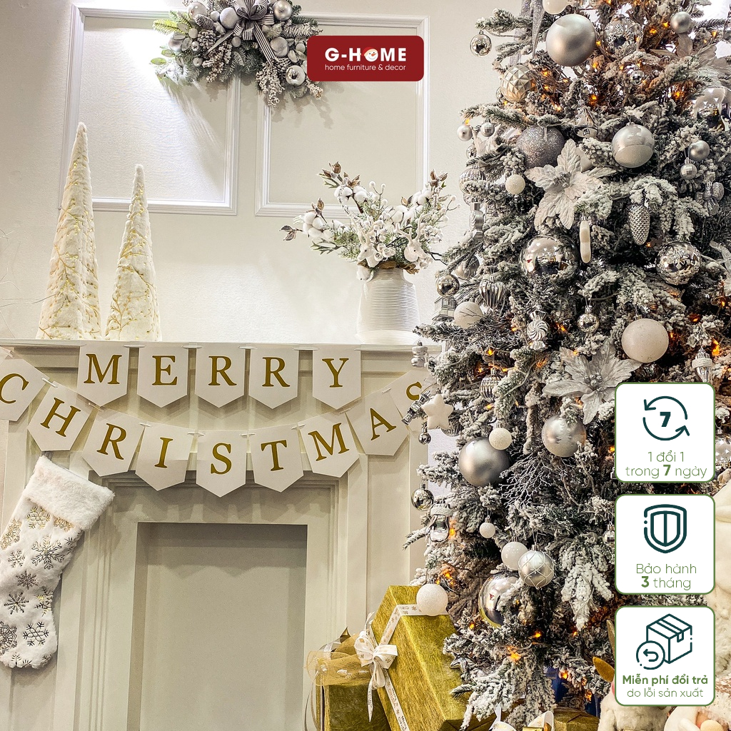Dây treo trang trí chữ merry christmas Ghome, trang trí giáng sinh decor noel PK22 M4