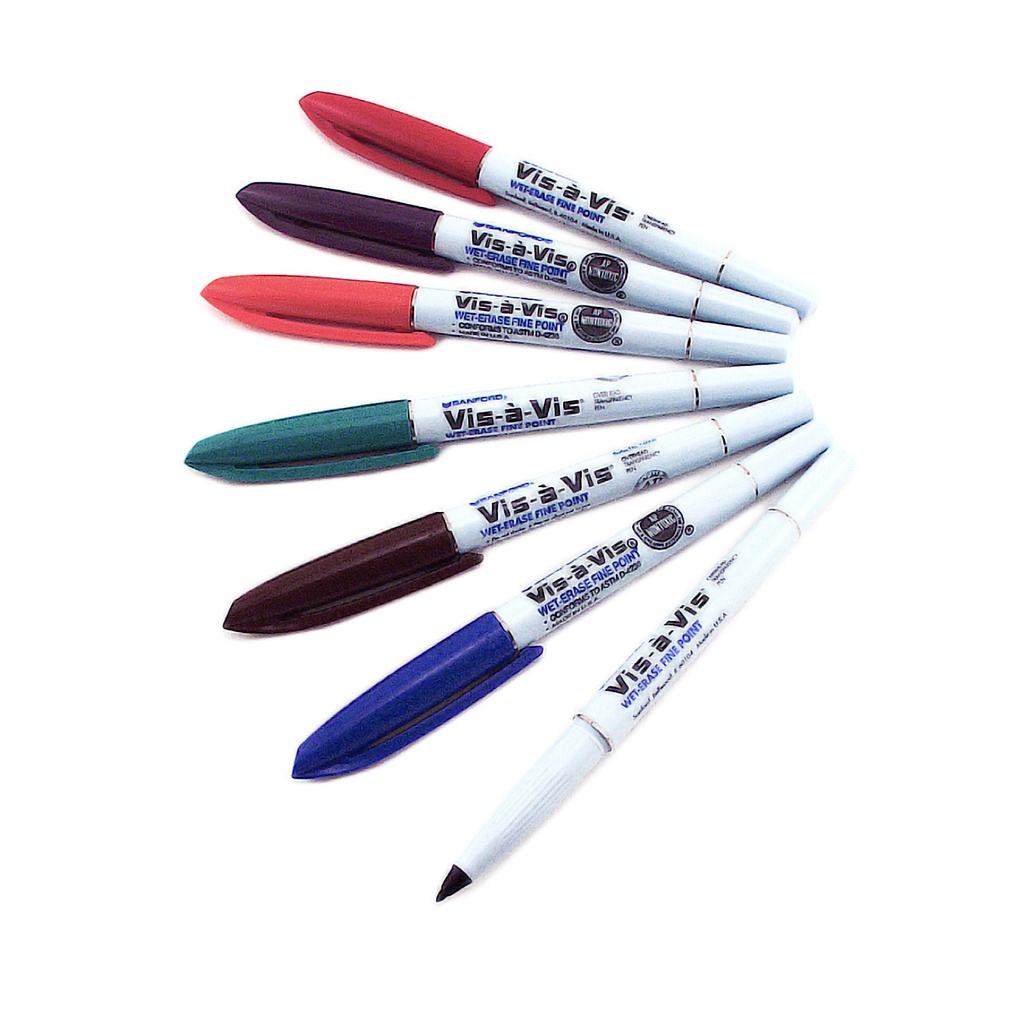 Bút lông viết bảng ngòi bé Expo Vis-a-Vis Wet Erase Fine Markers (Cây lẻ)