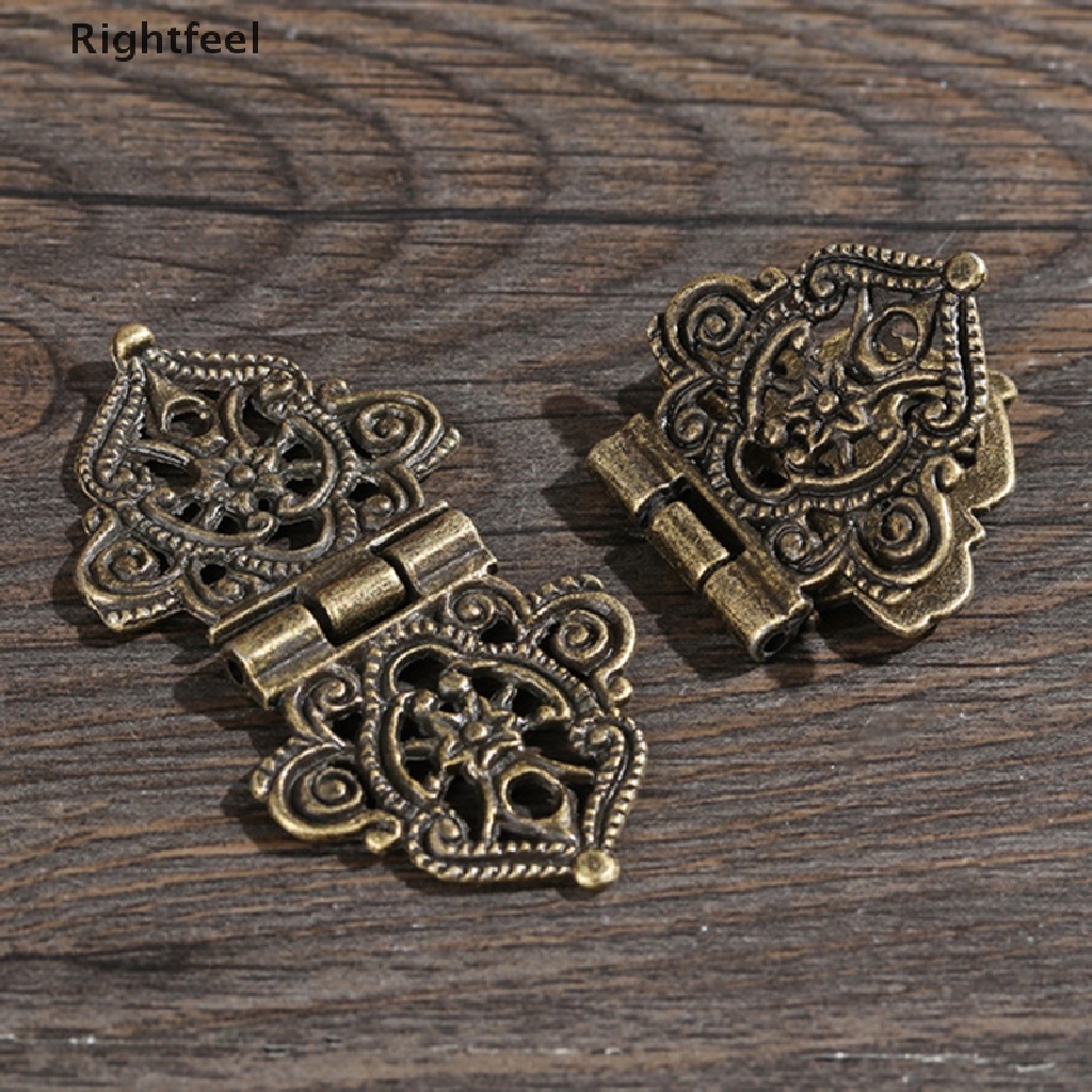 Set 2 Bản Lề Hộp Kim Loại Rỗng Kiểu Vintage Tự Làm
