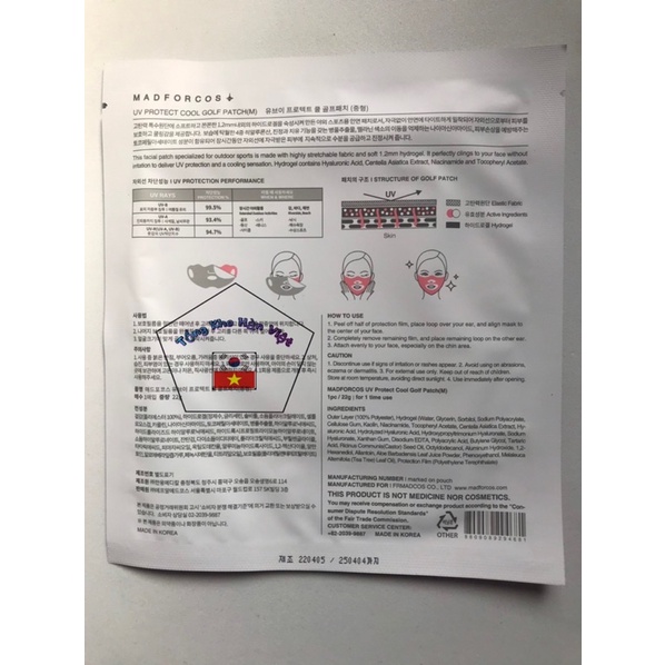 Mặt nạ Golf UV- Protect  Hàn Quốc