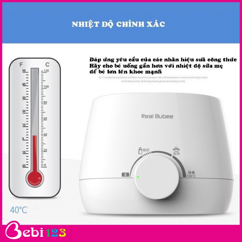 Máy hâm sữa, cháo, tiệt trùng bình sữa đôi Real Bubee cho mẹ và bé