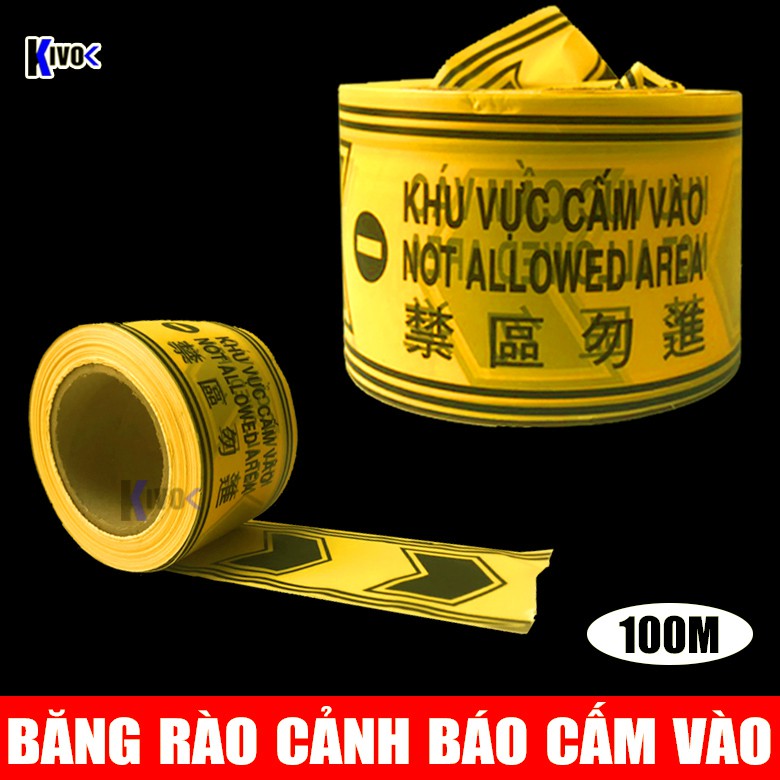 BĂNG RÀO CẢN CÔNG TRÌNH - Băng Quấn Rào Cản - 8F x 100 mét