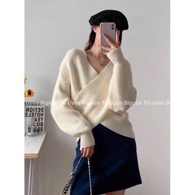 (T.U Bigsize 50-80kg) Áo Len Dài Tay Vạt Chéo Hàng QC Loại 1 | BigBuy360 - bigbuy360.vn