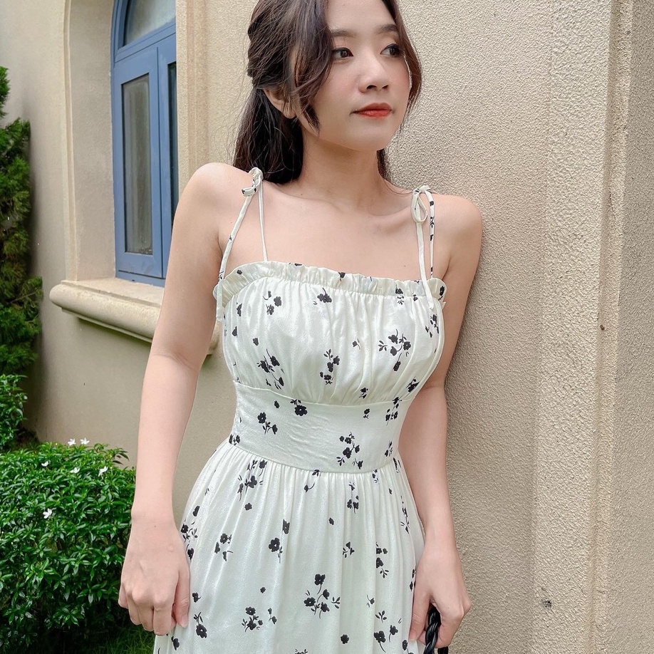Đầm CARENA - Đầm 2 dây dài nhún ngực | BigBuy360 - bigbuy360.vn