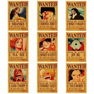 Cổ Điển Anime Vintage Poster One Piece Mới Luffy Zoro Muốn Trang Trí Phòng Dán Trang Trí Tường Nghệ Thuật Treo Tường Giấy Kraft Dán Tường