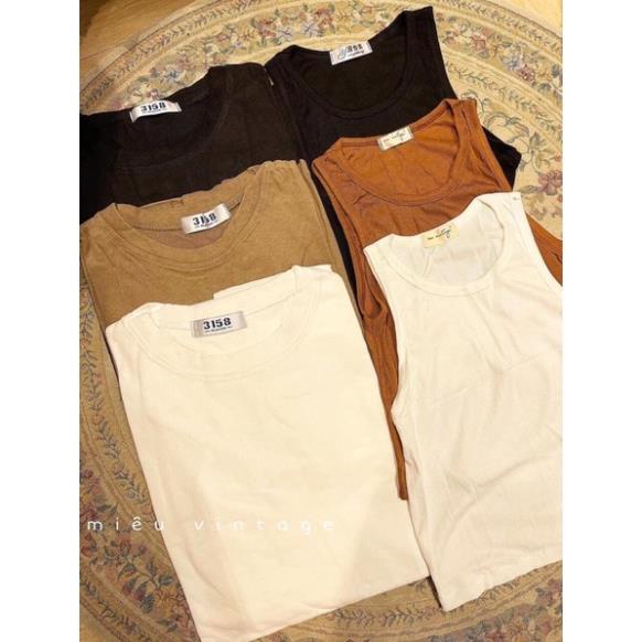 [RẺ VÔ ĐỊCH] Áo croptop nữ chất cotton - Áo ba lỗ dáng ôm mềm mịn dễ mặc