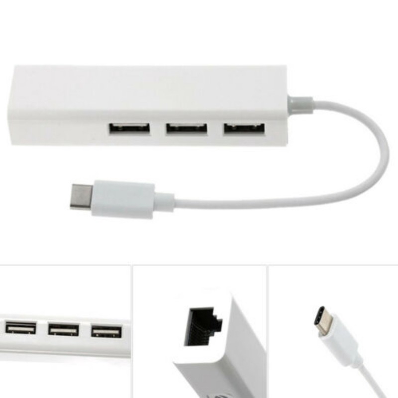 Bộ chuyển đổi cáp USB Type C 3.1 sang USB RJ45 Ethernet Lan cho Macbook | BigBuy360 - bigbuy360.vn