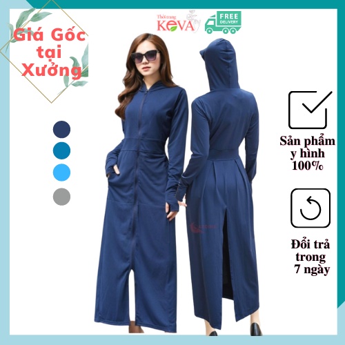 Áo Chống Nắng Nữ Toàn Thân Cao Cấp Dáng Dài Đẹp Keva Phiên Bản Cải tiến Mới Đai Eo Tôn Dáng Siêu Nét
