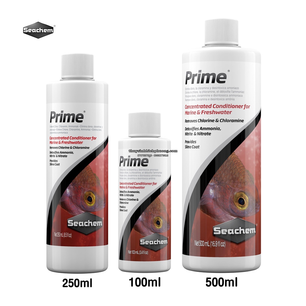 PRIME SEACHEM - DUNG DỊCH KHỬ ĐỘC TỐ KIM LOẠI NẶNG , CLO TRONG NƯỚC HỒ CÁ THỦY SINH